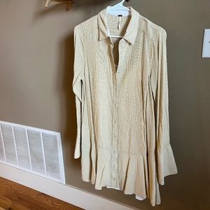 Free People Striped Shirt Dress